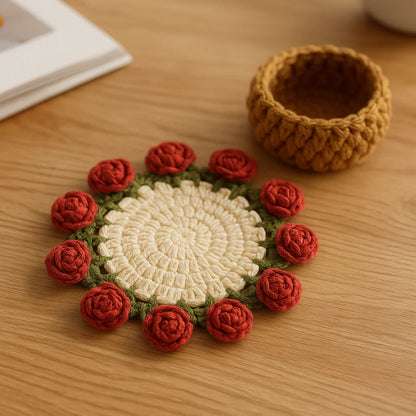 Crochet Flower Coaster